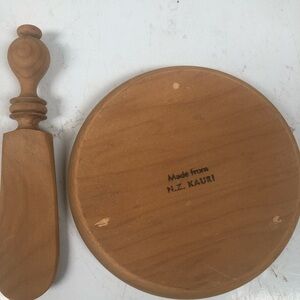 Vintage Cheese Board Set made from Kauri wood